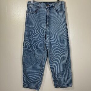 BDG High-Rise Blue Swirl Print Jeans